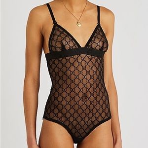 Gucci Black Lace Bodysuit
